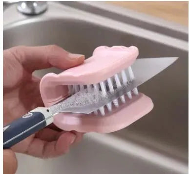 U-Shaped Knife And Cutlery Cleaner Brush Home Kitchen Cleaning Brushes Bristle Scrub Kitchen Washing - Bellarte Enchanté U-Shaped Knife And Cutlery Cleaner Brush Home Kitchen Cleaning Brushes Bristle Scrub Kitchen Washing
