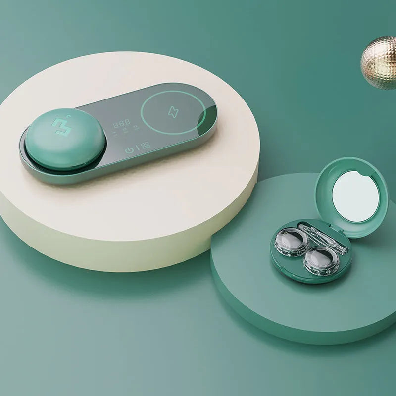 Ultrasonic Lens Cleaner Contact Lens Cleaning Machine Sonic Washing Case USB Charge - Bellarte Enchanté Ultrasonic Lens Cleaner Contact Lens Cleaning Machine Sonic Washing Case USB Charge