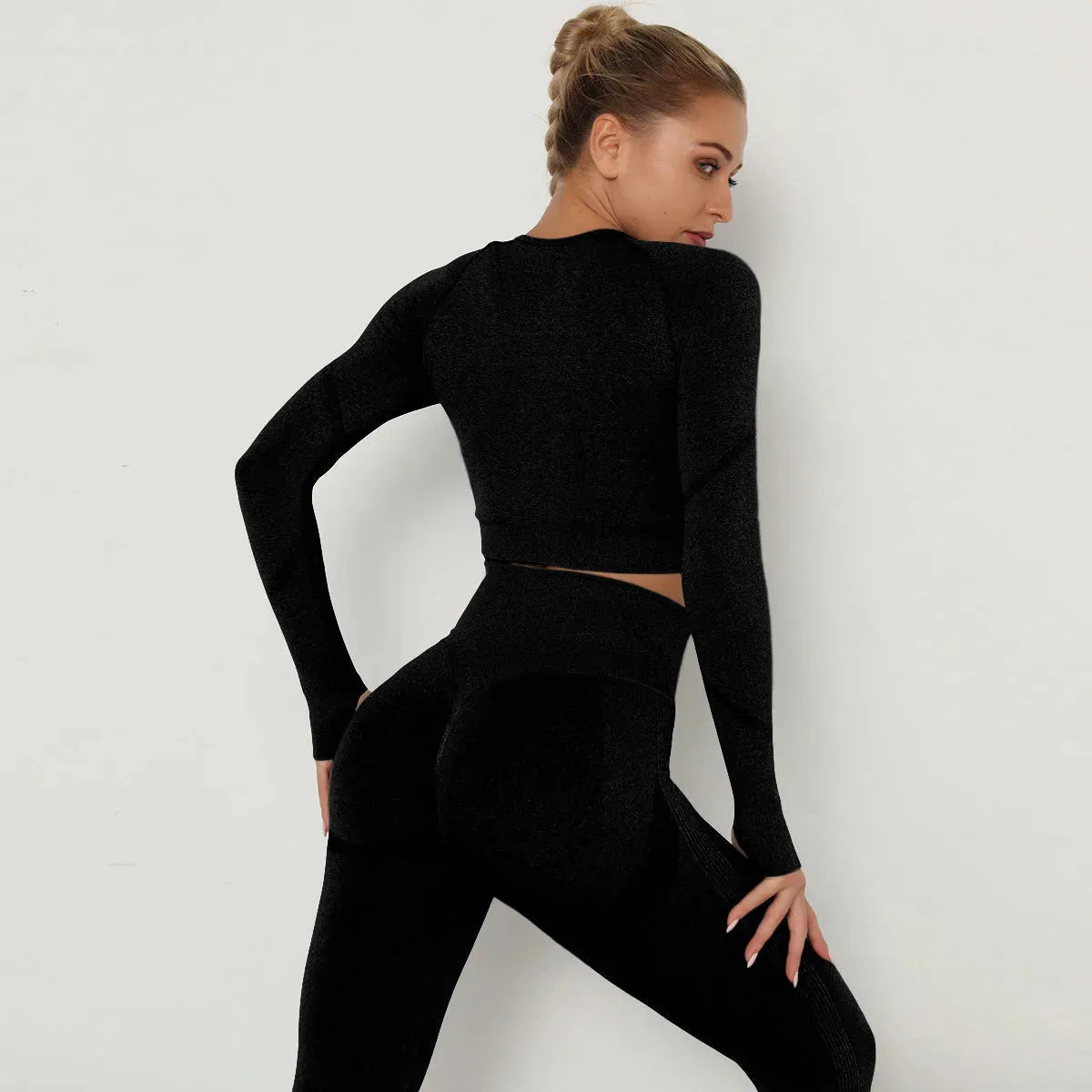United States Seamless Long Sleeve High Elastic Fitness Yoga - Bellarte Enchanté United States Seamless Long Sleeve High Elastic Fitness Yoga