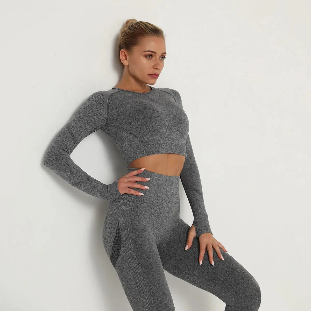 United States Seamless Long Sleeve High Elastic Fitness Yoga - Bellarte Enchanté United States Seamless Long Sleeve High Elastic Fitness Yoga