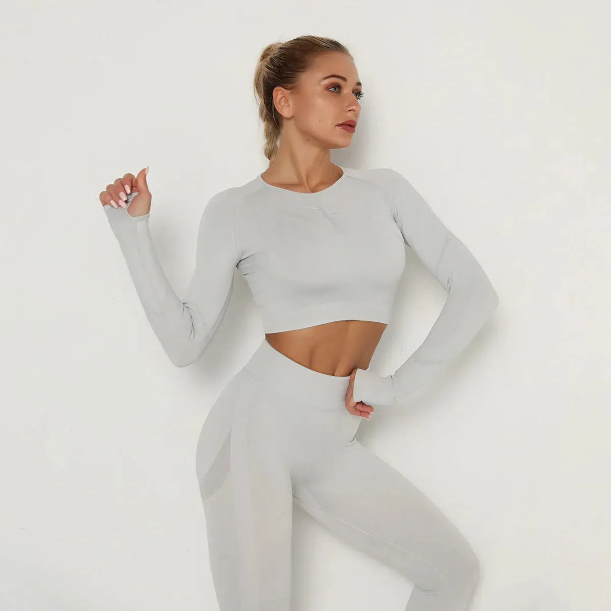 United States Seamless Long Sleeve High Elastic Fitness Yoga - Bellarte Enchanté United States Seamless Long Sleeve High Elastic Fitness Yoga