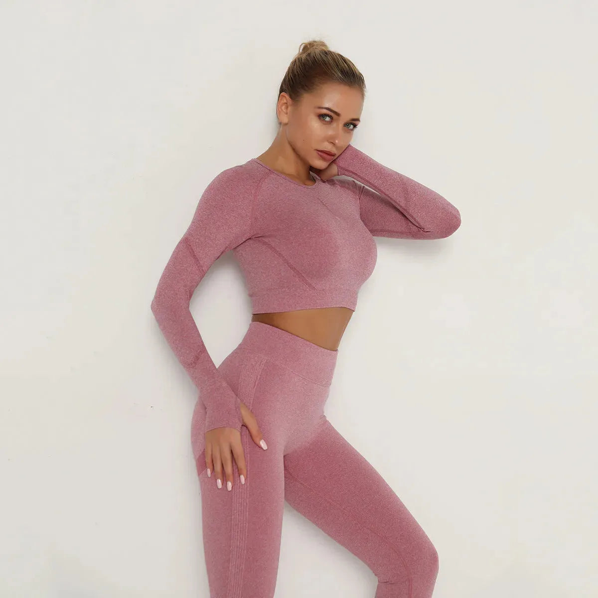 United States Seamless Long Sleeve High Elastic Fitness Yoga - Bellarte Enchanté United States Seamless Long Sleeve High Elastic Fitness Yoga