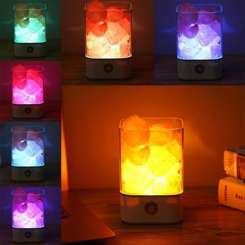 USB Crystal Light Himalayan Salt LED Lamp - Bellarte Enchanté USB Crystal Light Himalayan Salt LED Lamp