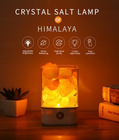 USB Crystal Light Himalayan Salt LED Lamp - Bellarte Enchanté USB Crystal Light Himalayan Salt LED Lamp