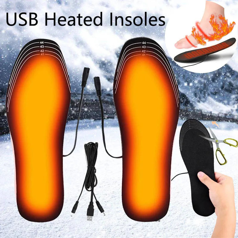 USB Heated Shoes Insoles Can Be Cut Winter Warm Heating Insoles Pad Feet For Boots Sneaker Shoes - Bellarte Enchanté USB Heated Shoes Insoles Can Be Cut Winter Warm Heating Insoles Pad Feet For Boots Sneaker Shoes