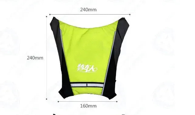 USB Rechargeable Reflective Vest Backpack with LED Turn Signal Light Remote Control Outdoor Sport Safety Bag Gear for Cycling - Bellarte Enchanté USB Rechargeable Reflective Vest Backpack with LED Turn Signal Light Remote Control Outdoor Sport Safety Bag Gear for Cycling