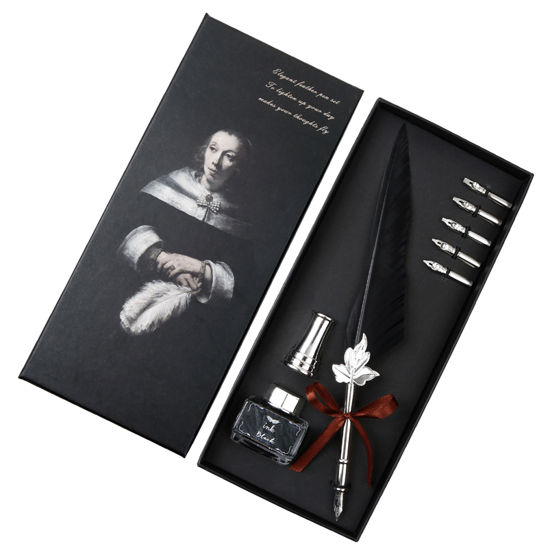 Vintage feather pen set - Bellarte Enchanté Vintage feather pen set