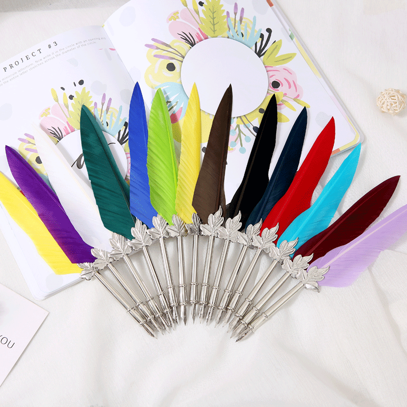 Vintage feather pen set - Bellarte Enchanté Vintage feather pen set