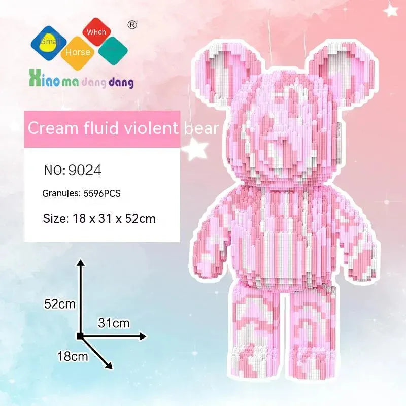 Violent Bear Building Blocks Toy Decoration Trend Creative - Bellarte Enchanté Violent Bear Building Blocks Toy Decoration Trend Creative