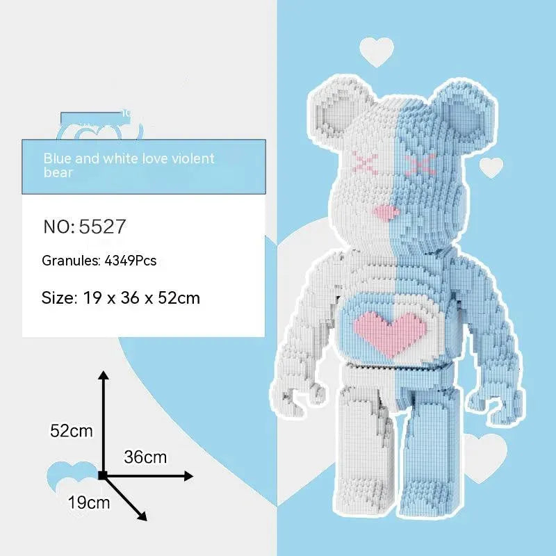 Violent Bear Building Blocks Toy Decoration Trend Creative - Bellarte Enchanté Violent Bear Building Blocks Toy Decoration Trend Creative