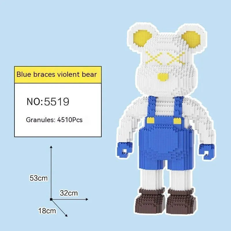 Violent Bear Building Blocks Toy Decoration Trend Creative - Bellarte Enchanté Violent Bear Building Blocks Toy Decoration Trend Creative