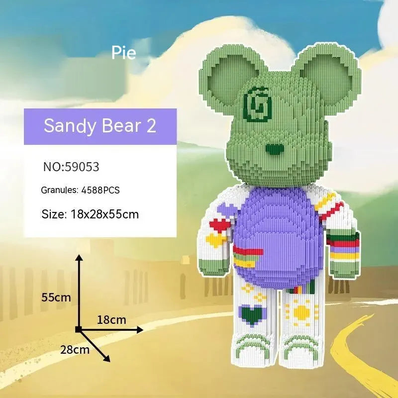 Violent Bear Building Blocks Toy Decoration Trend Creative - Bellarte Enchanté Violent Bear Building Blocks Toy Decoration Trend Creative