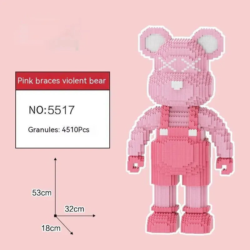 Violent Bear Building Blocks Toy Decoration Trend Creative - Bellarte Enchanté Violent Bear Building Blocks Toy Decoration Trend Creative