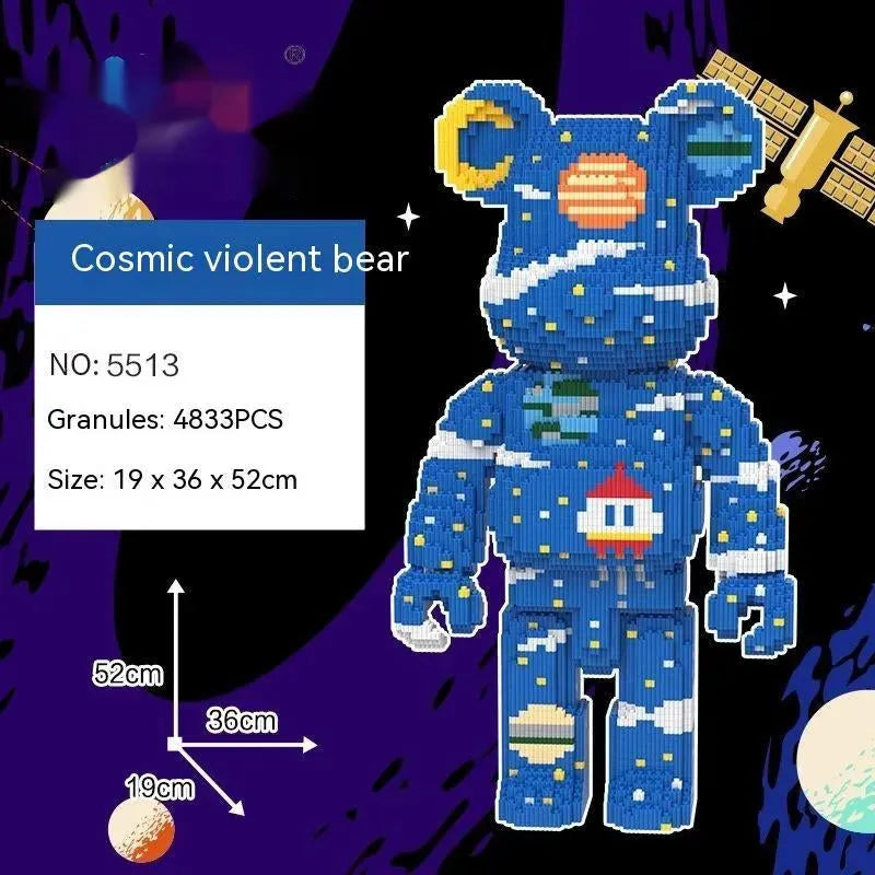 Violent Bear Building Blocks Toy Decoration Trend Creative - Bellarte Enchanté Violent Bear Building Blocks Toy Decoration Trend Creative