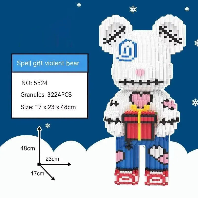 Violent Bear Building Blocks Toy Decoration Trend Creative - Bellarte Enchanté Violent Bear Building Blocks Toy Decoration Trend Creative