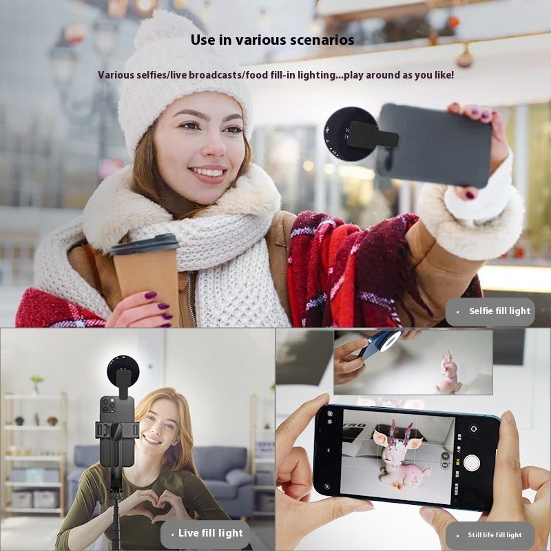 W36 Mobile Phone Fill-in Light Live Broadcast Mini Makeup Mirror Light - Bellarte Enchanté W36 Mobile Phone Fill-in Light Live Broadcast Mini Makeup Mirror Light