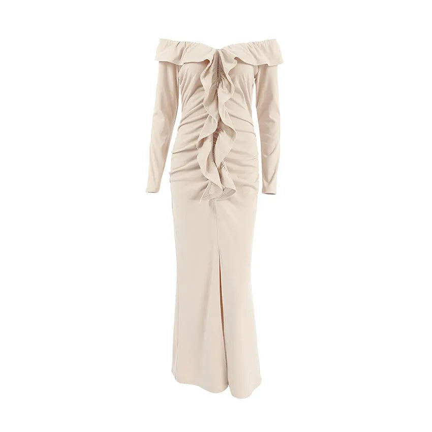 Warm Dralon Dress Khaki Women's Clothing - Bellarte Enchanté Warm Dralon Dress Khaki Women's Clothing