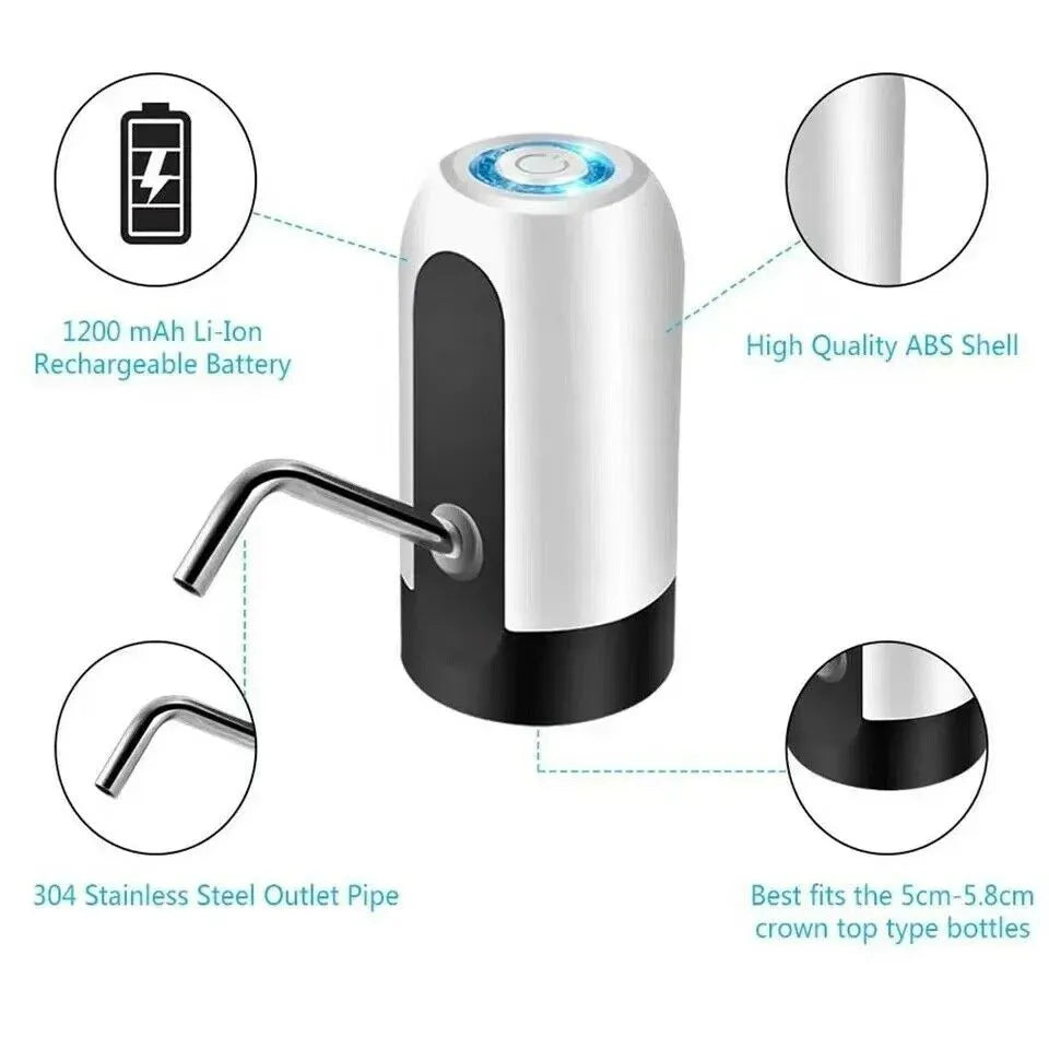 Water Bottle Electric Automatic Universal Dispenser 5 Gallon USB USB Water Dispenser Automatic Drinking Water Bottle - Bellarte Enchanté Water Bottle Electric Automatic Universal Dispenser 5 Gallon USB USB Water Dispenser Automatic Drinking Water Bottle