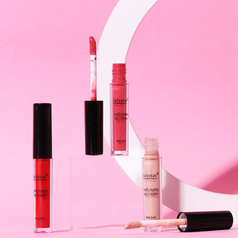 Water Mist Matte Liquid Lipstick Female Christmas Makeup Nourishing Long-lasting No Stain On Cup - Bellarte Enchanté Water Mist Matte Liquid Lipstick Female Christmas Makeup Nourishing Long-lasting No Stain On Cup