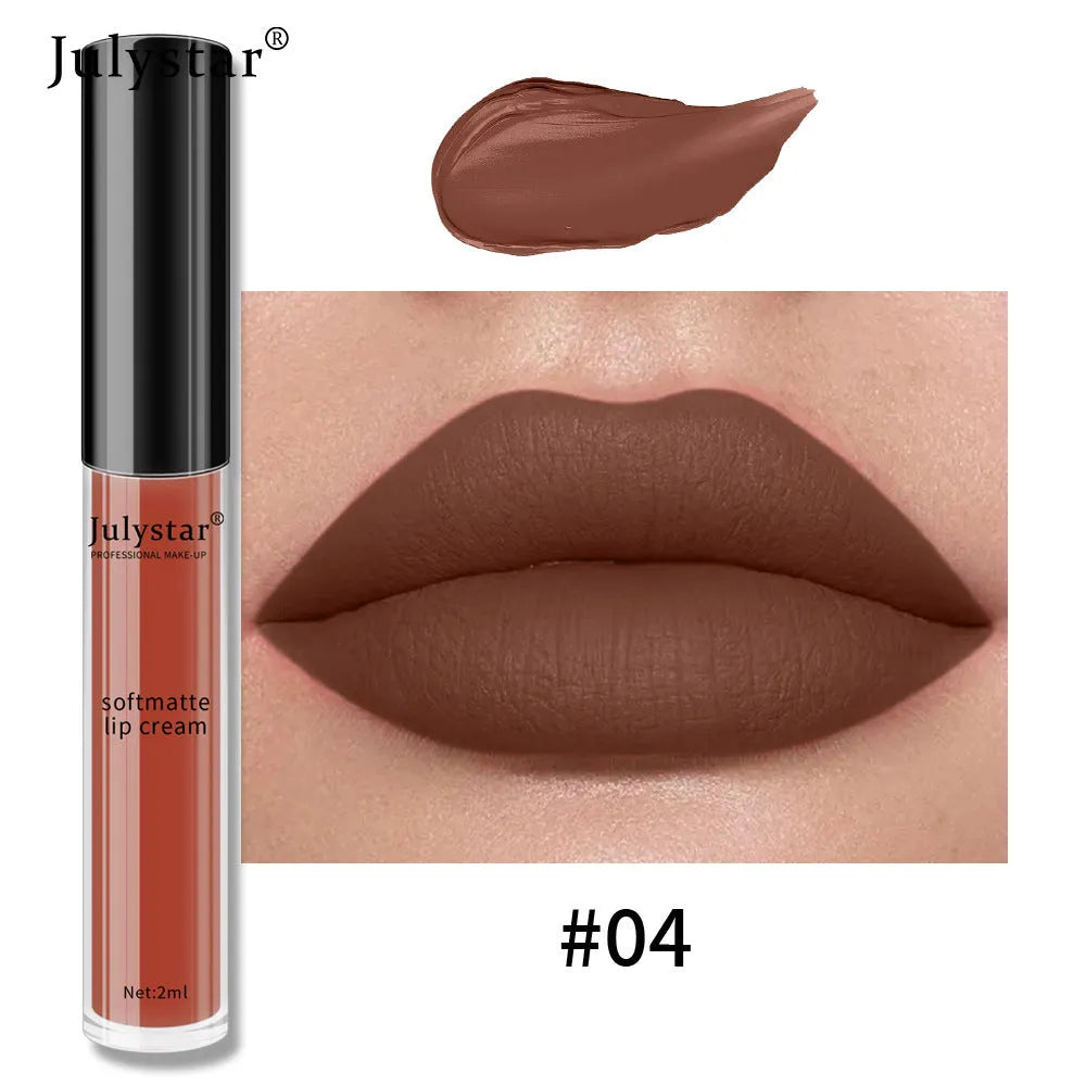 Water Mist Matte Liquid Lipstick Female Christmas Makeup Nourishing Long-lasting No Stain On Cup - Bellarte Enchanté Water Mist Matte Liquid Lipstick Female Christmas Makeup Nourishing Long-lasting No Stain On Cup