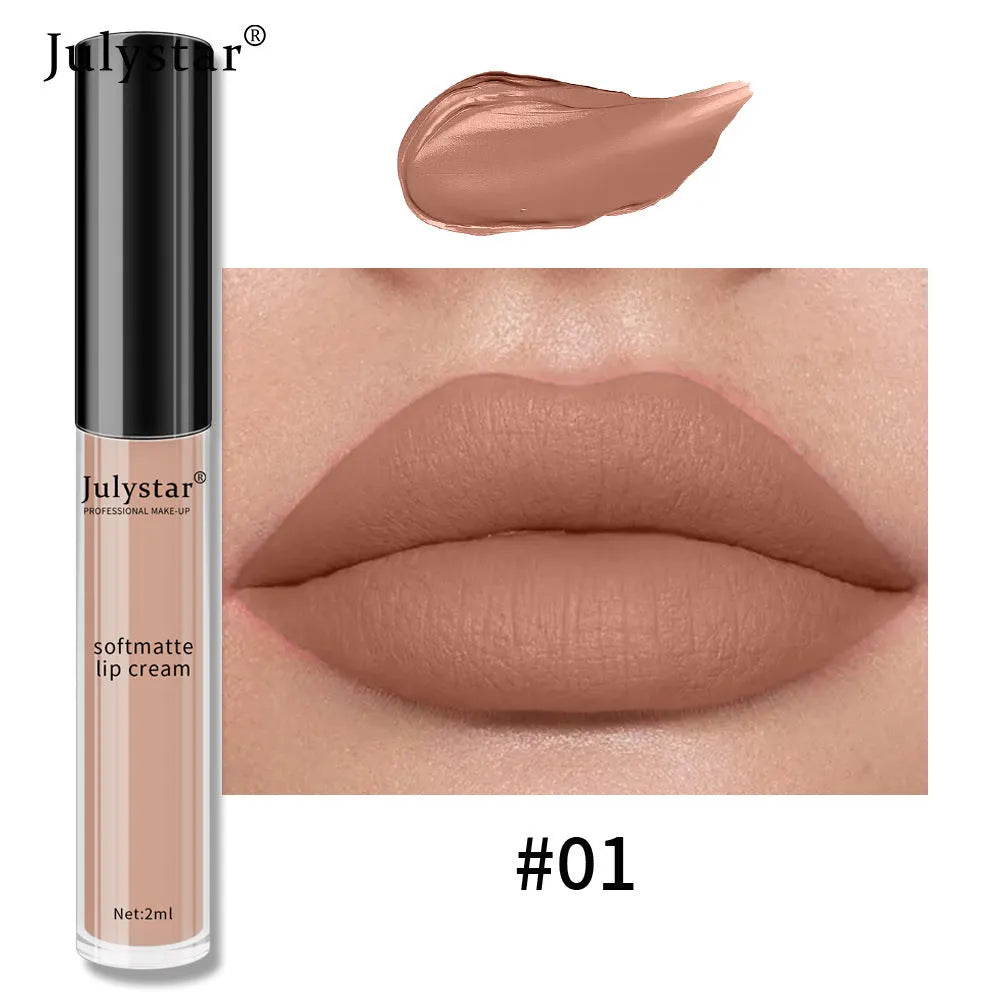 Water Mist Matte Liquid Lipstick Female Christmas Makeup Nourishing Long-lasting No Stain On Cup - Bellarte Enchanté Water Mist Matte Liquid Lipstick Female Christmas Makeup Nourishing Long-lasting No Stain On Cup