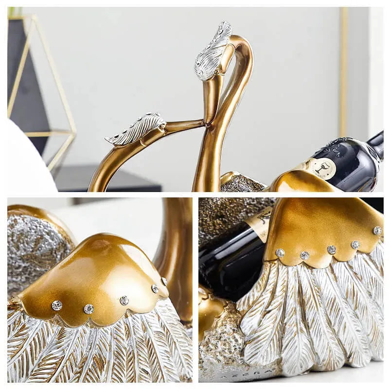 Wedding Gift European Style Swan Wine Rack Decoration - Bellarte Enchanté Wedding Gift European Style Swan Wine Rack Decoration