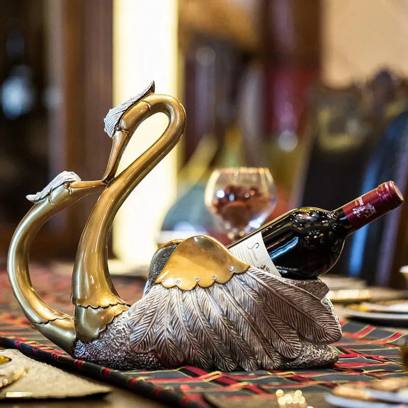 Wedding Gift European Style Swan Wine Rack Decoration - Bellarte Enchanté Wedding Gift European Style Swan Wine Rack Decoration