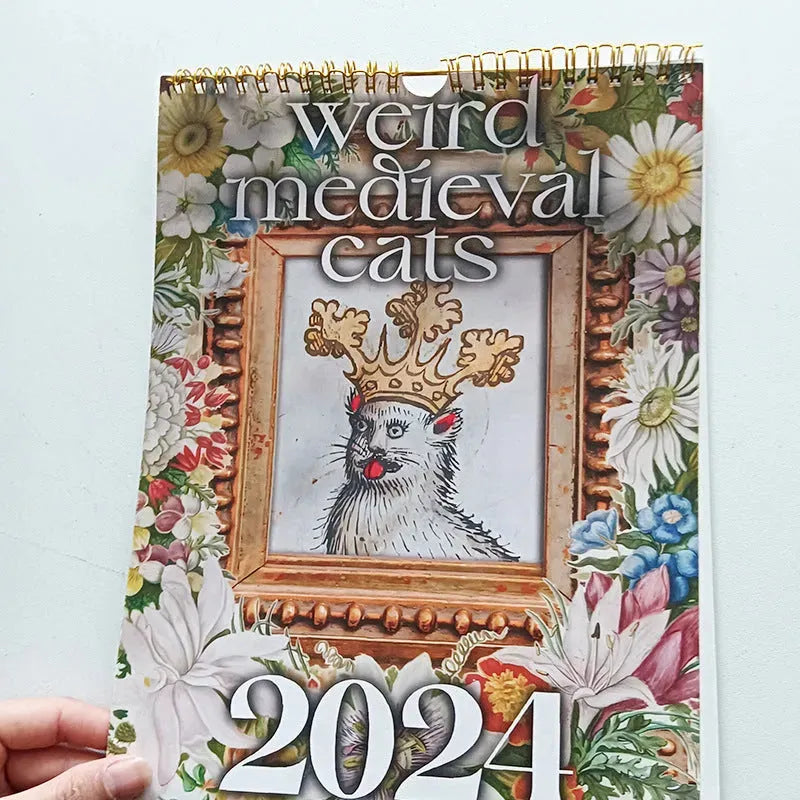 Weird Medieval Cats Calendar 2024 Medieval Strange Cat Calendar - Bellarte Enchanté Weird Medieval Cats Calendar 2024 Medieval Strange Cat Calendar