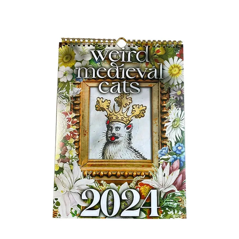 Weird Medieval Cats Calendar 2024 Medieval Strange Cat Calendar - Bellarte Enchanté Weird Medieval Cats Calendar 2024 Medieval Strange Cat Calendar