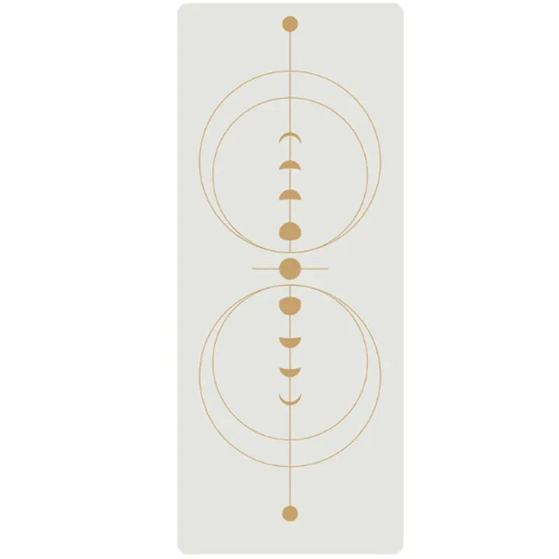 White Natural Rubber Yoga Mat: 5mm Thick, Non-Slip for All Conditions - Bellarte Enchanté White Natural Rubber Yoga Mat: 5mm Thick, Non-Slip for All Conditions