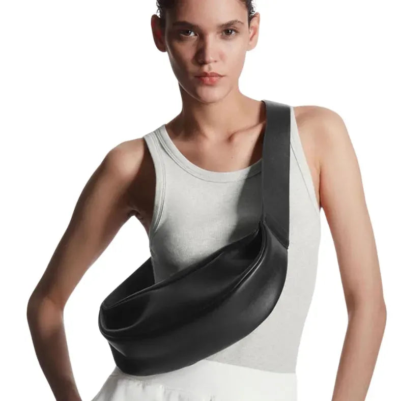 Wide Shoulder Strap Soft Pu Dumpling Bag Women - Bellarte Enchanté Wide Shoulder Strap Soft Pu Dumpling Bag Women