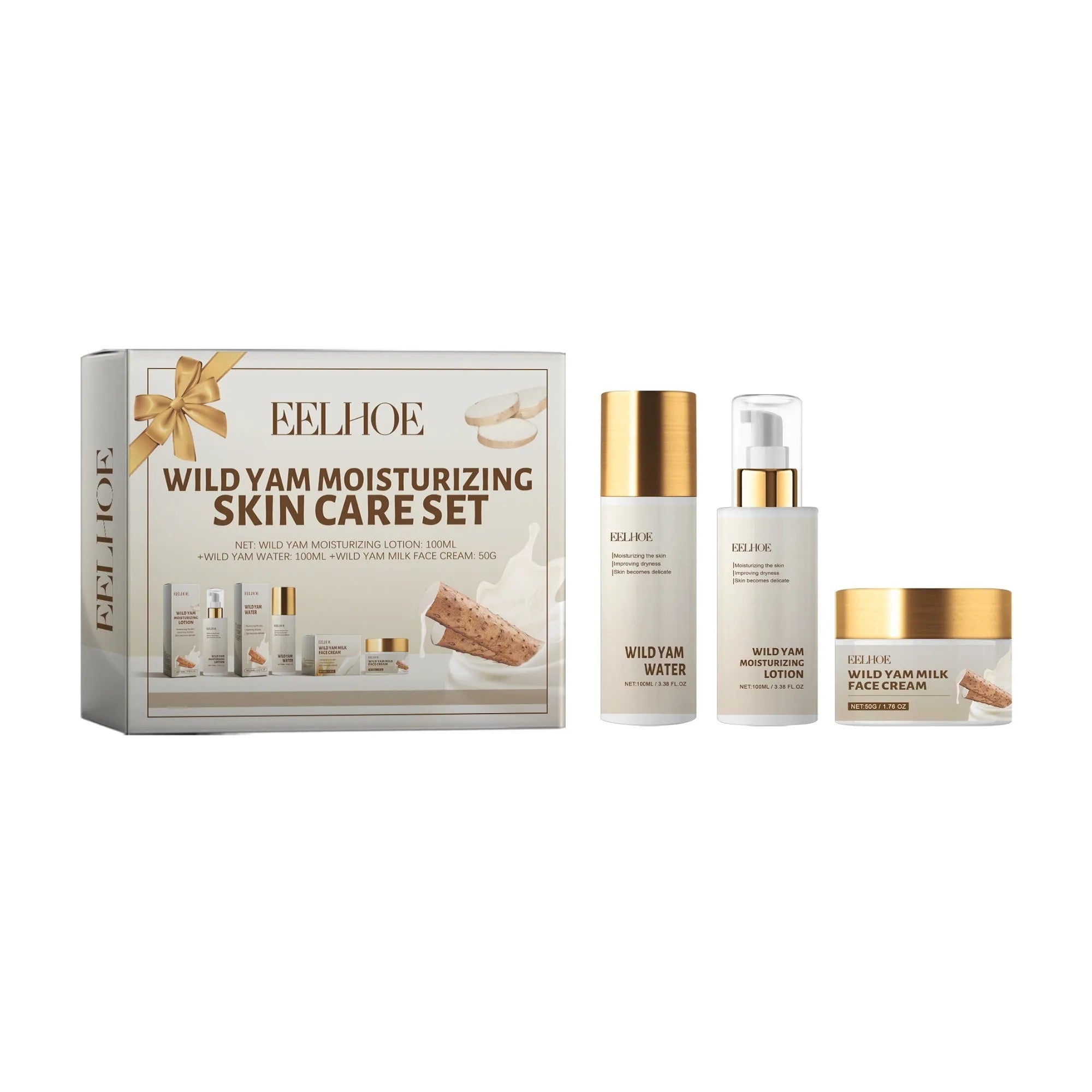Wild Yam Moisturizing Skin Care Set - Bellarte Enchanté Wild Yam Moisturizing Skin Care Set