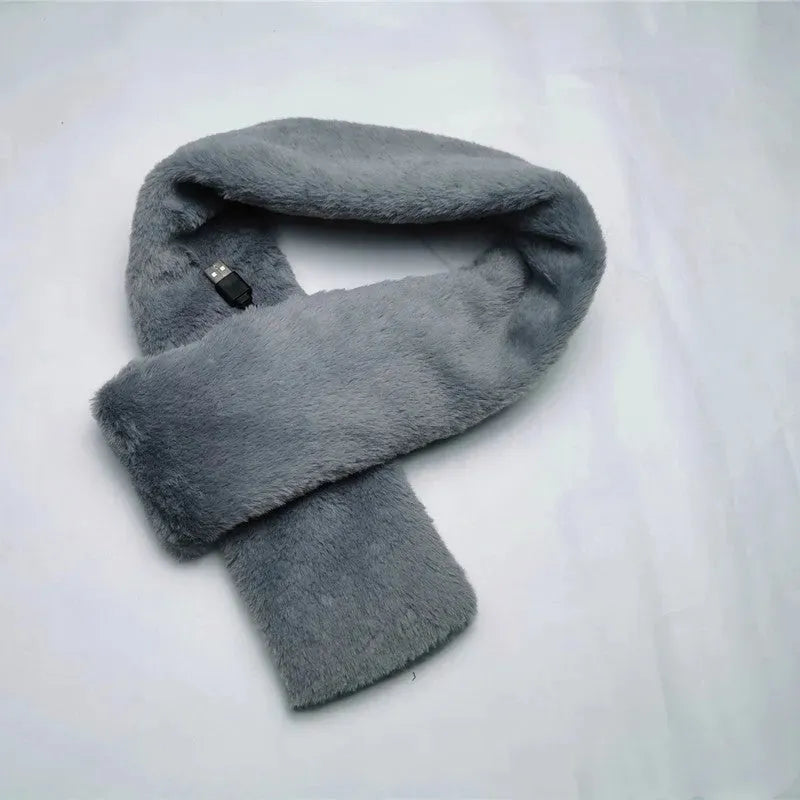 Winter Electric Heated Scarf 5V 3 Level Adjustable Temperature Scarf USB Charging Heat Control Neck Warmer For Cycling Camping - Bellarte Enchanté Winter Electric Heated Scarf 5V 3 Level Adjustable Temperature Scarf USB Charging Heat Control Neck Warmer For Cycling Camping