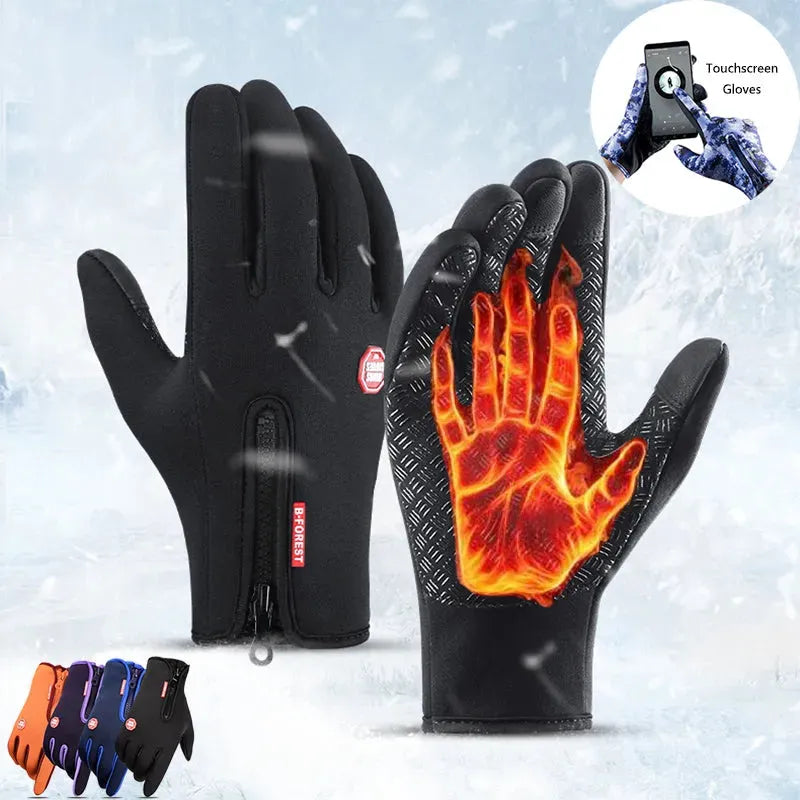 Winter Gloves Touch Screen Riding Motorcycle Sliding Waterproof Sports Gloves With Fleece - Bellarte Enchanté Winter Gloves Touch Screen Riding Motorcycle Sliding Waterproof Sports Gloves With Fleece
