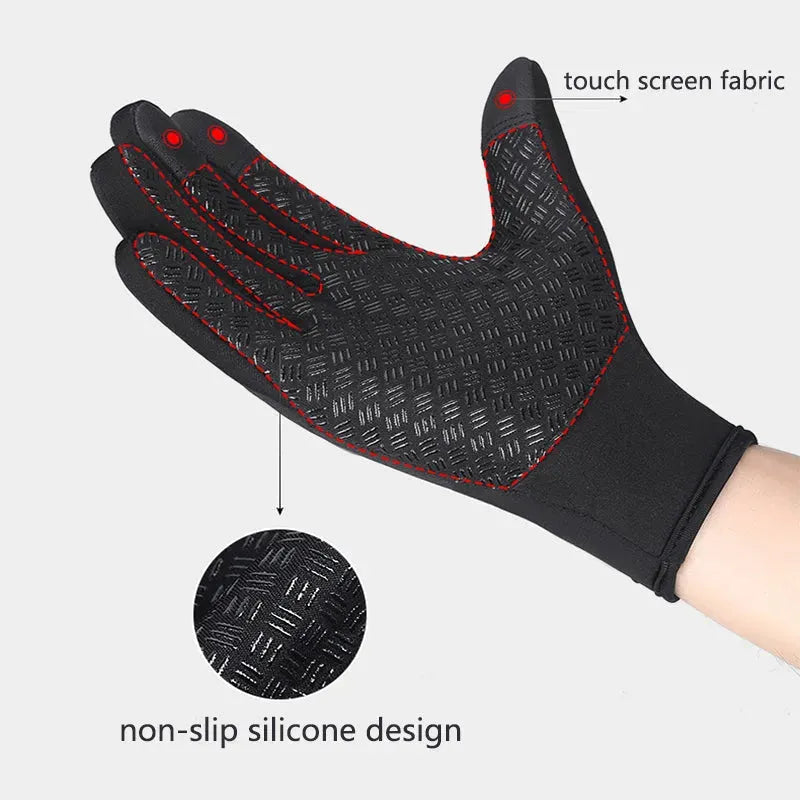 Winter Gloves Touch Screen Riding Motorcycle Sliding Waterproof Sports Gloves With Fleece - Bellarte Enchanté Winter Gloves Touch Screen Riding Motorcycle Sliding Waterproof Sports Gloves With Fleece