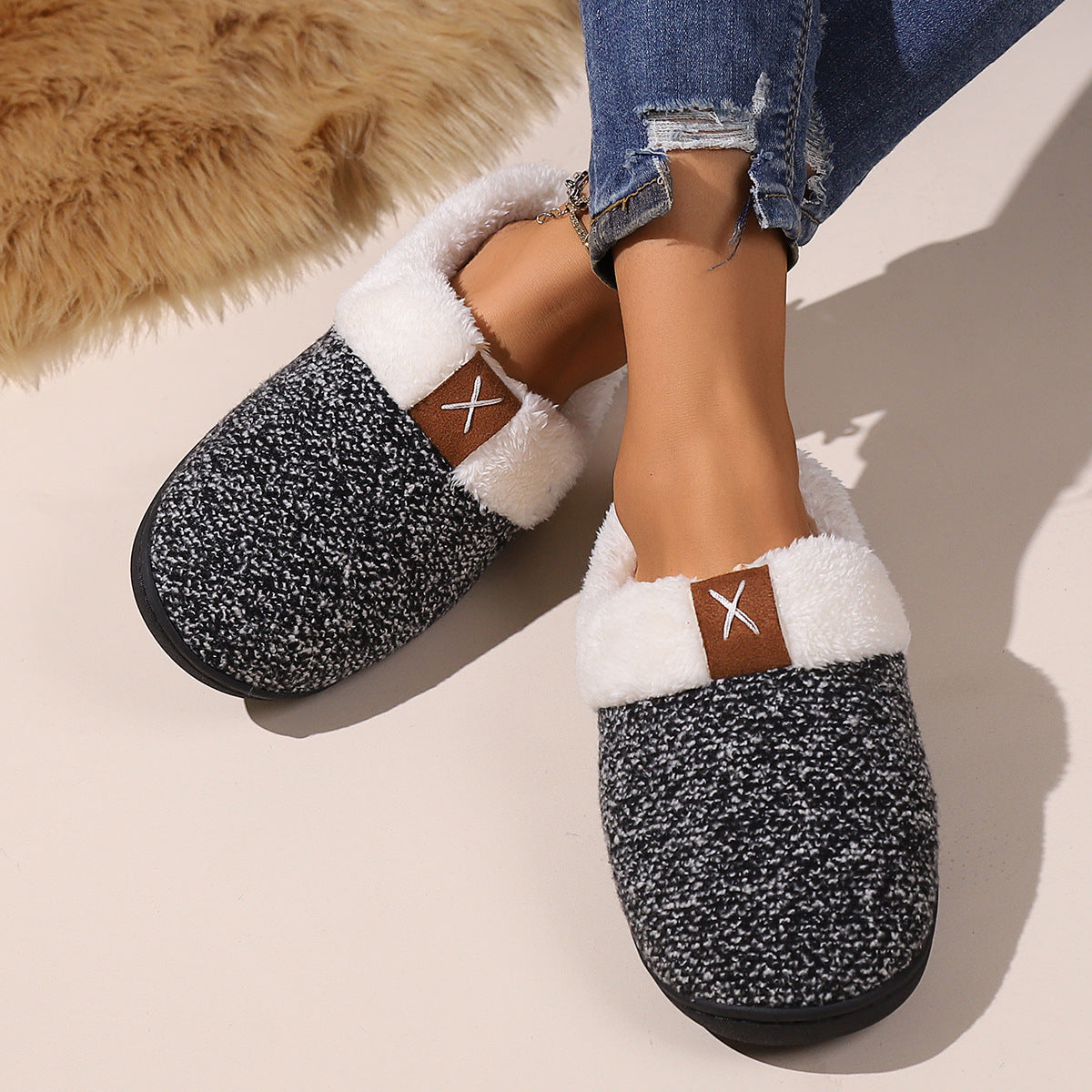 Winter Plush Slippers Fashion Thick Bottom - Bellarte Enchanté Winter Plush Slippers Fashion Thick Bottom