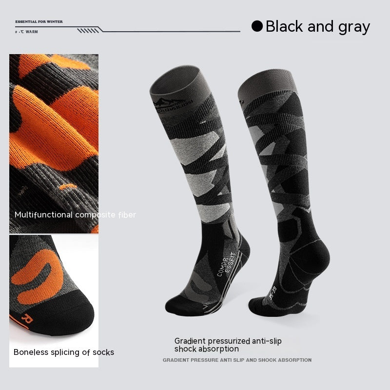 Winter Professional Wool Long Ski Socks - Bellarte Enchanté Winter Professional Wool Long Ski Socks