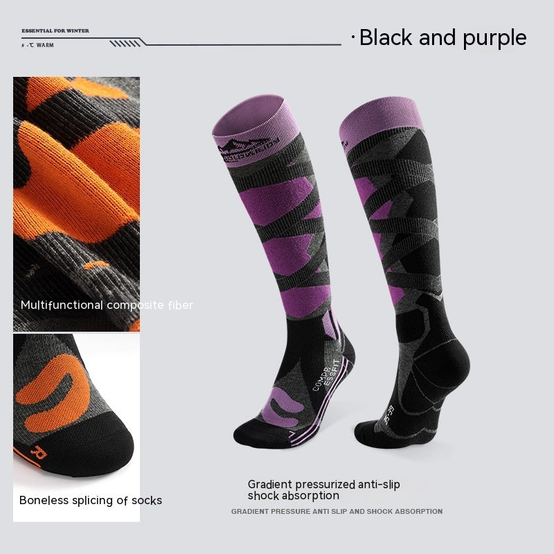 Winter Professional Wool Long Ski Socks - Bellarte Enchanté Winter Professional Wool Long Ski Socks