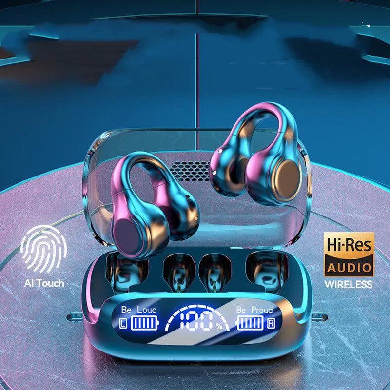 Wireless Non-entry Clip-on Digital Display Noise-reduction Bluetooth Headset - Bellarte Enchanté Wireless Non-entry Clip-on Digital Display Noise-reduction Bluetooth Headset