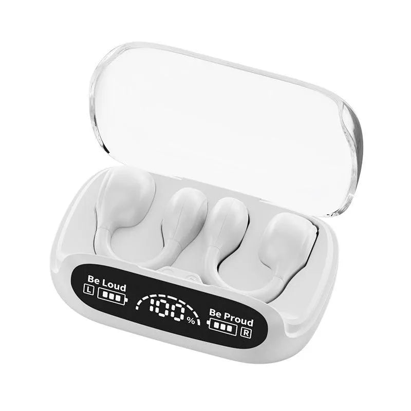 Wireless Non-entry Clip-on Digital Display Noise-reduction Bluetooth Headset - Bellarte Enchanté Wireless Non-entry Clip-on Digital Display Noise-reduction Bluetooth Headset