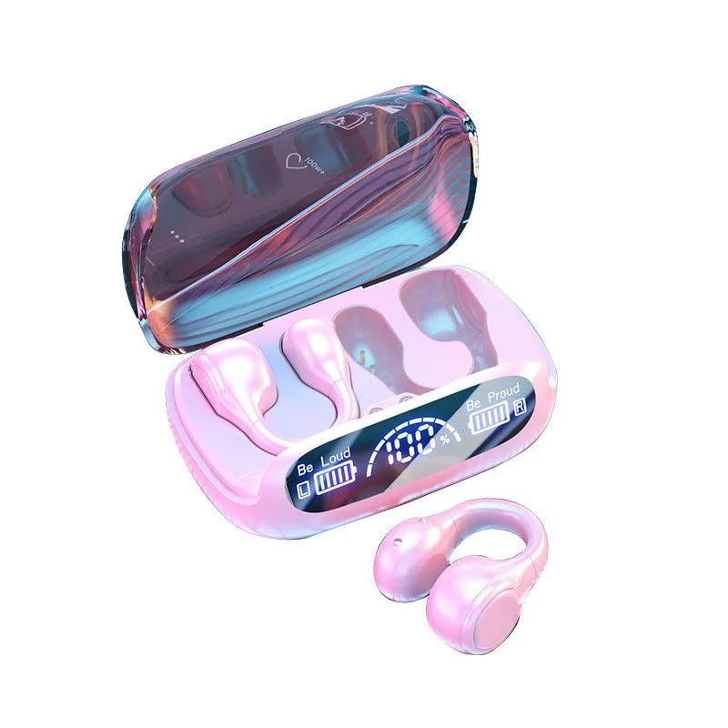 Wireless Non-entry Clip-on Digital Display Noise-reduction Bluetooth Headset - Bellarte Enchanté Wireless Non-entry Clip-on Digital Display Noise-reduction Bluetooth Headset