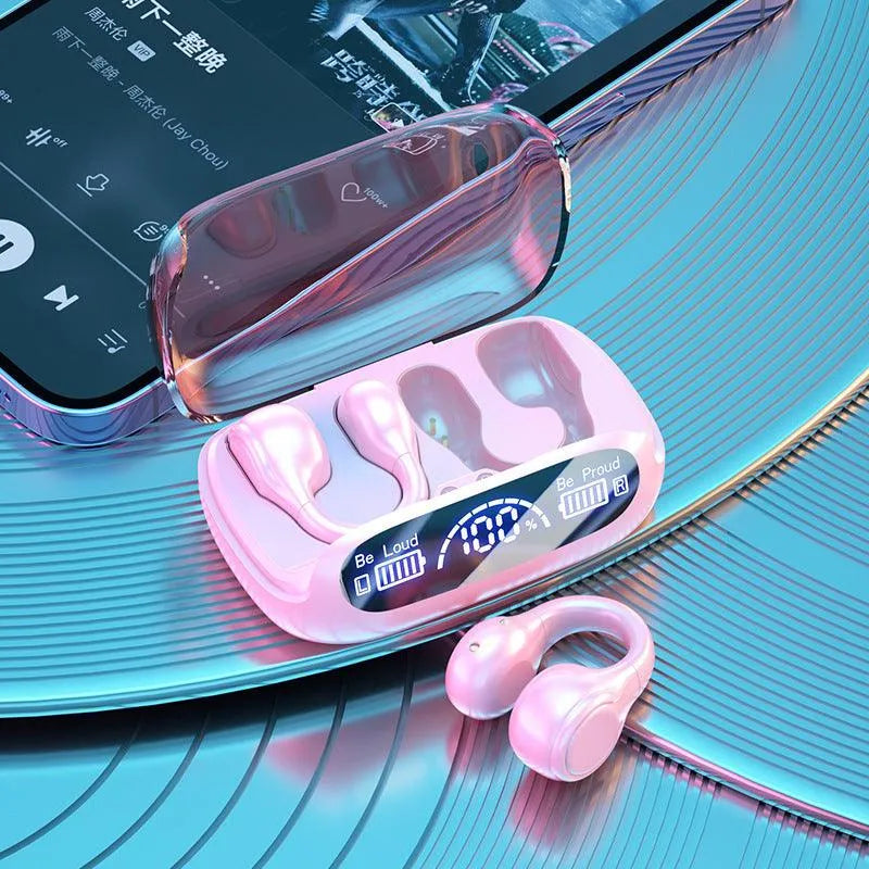 Wireless Non-entry Clip-on Digital Display Noise-reduction Bluetooth Headset - Bellarte Enchanté Wireless Non-entry Clip-on Digital Display Noise-reduction Bluetooth Headset