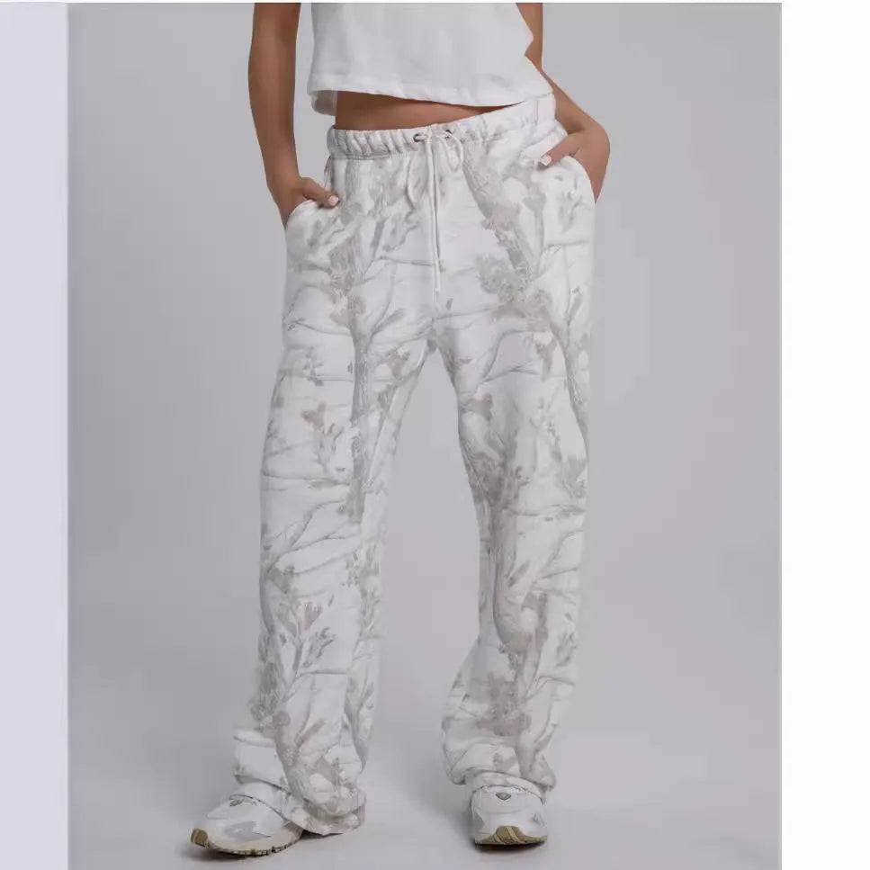 Women Camouflage Hoodie Maple Leaf Print Oversized Sweatshirt Suit - Bellarte Enchanté Women Camouflage Hoodie Maple Leaf Print Oversized Sweatshirt Suit