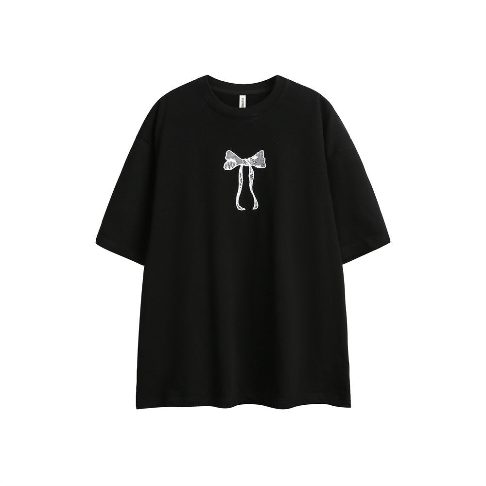 Women's Bow Embroidered Short-sleeved T-shirt - Bellarte Enchanté Women's Bow Embroidered Short-sleeved T-shirt