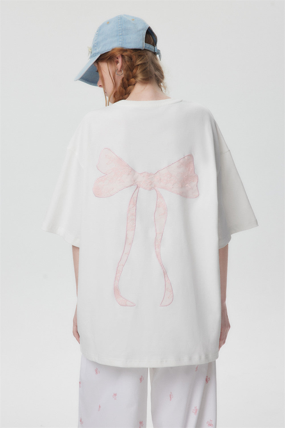 Women's Bow Embroidered Short-sleeved T-shirt - Bellarte Enchanté Women's Bow Embroidered Short-sleeved T-shirt