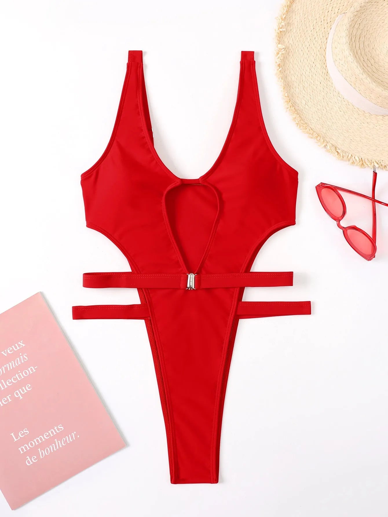 Women's Cutout Belt One Piece Swimsuit Bikini - Bellarte Enchanté Women's Cutout Belt One Piece Swimsuit Bikini