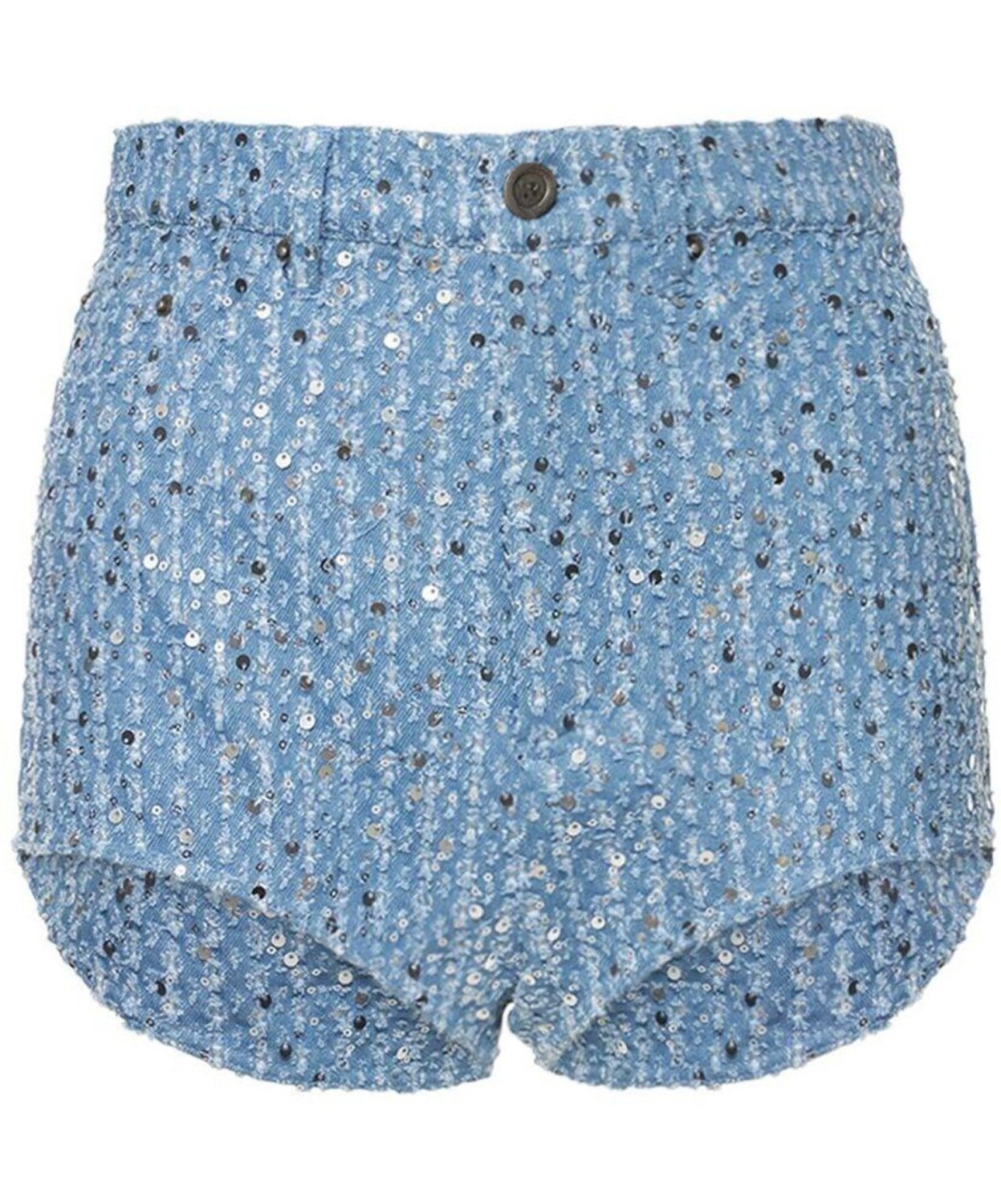 Women's Denim Sequined Jacket Short Coat Shorts - Bellarte Enchanté Women's Denim Sequined Jacket Short Coat Shorts