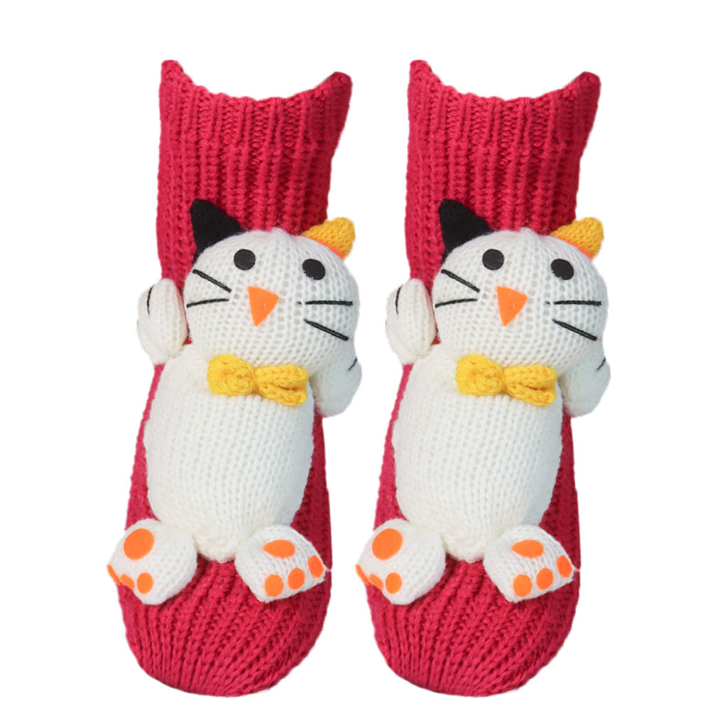 Women's Fashion 3D Cartoon Woolen Yarn Socks - Bellarte Enchanté Women's Fashion 3D Cartoon Woolen Yarn Socks