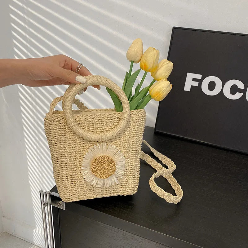 Women's Fashion Casual Single Shoulder Crossbody Straw Bag - Bellarte Enchanté Women's Fashion Casual Single Shoulder Crossbody Straw Bag