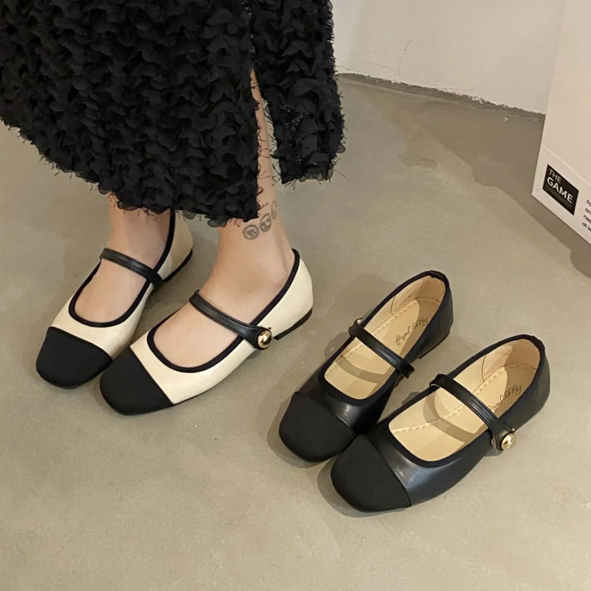 Women's Fashion Soft Bottom Square Toe Gommino Shoes - Bellarte Enchanté Women's Fashion Soft Bottom Square Toe Gommino Shoes